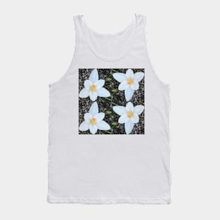 White Flowers Tank Top